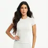 Camiseta deportiva de manga corta de secado rápido ZORA, superventas transfronteriza, top de yoga, ropa de fitness de nailon para mujer