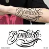 Tatuajes Temporales de Caligrafía Cursiva Inglesa de Hierbas para Hombres y Mujeres, Impermeables, de Larga Duración, Alta Gama, Realistas, No Reflectantes para Brazos y Pantorrillas