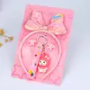 Comercio Exterior Transfronterizo Kuromi Unicornio Diadema Antideslizante Accesorios para el Cabello Lindo Dibujo Animado Set de Llavero de Diadema de Princesa para Niños