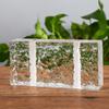 Ladrillo de cristal super blanco ladrillo de cristal pared divisoria sólido transparente mampara de baño color rojo neto cuadrado ladrillo de fusión en caliente