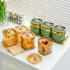 Novo Recipiente Plástico Quadrado Selado de Alta Qualidade para Armazenamento de Alimentos para Grãos e Cereais, Pote Doméstico para Alimentos, Caixa de Armazenamento de Frutas Secas para Cozinha