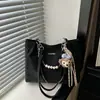 Bolso de mano de moda para mujer 2026 nuevo versátil para el trabajo cadena de perlas texturizada gran capacidad bolso de hombro informal tote