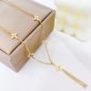 Nuevo de Moda Xiaohongshu Más Vendido Moda para Viajar Lujo Hueco Trébol de Cuatro Hojas Collar Pulsera Accesorios de Joyería Vintage