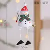Colgante de Hierro Caliente de Santa Claus Transfronterizo Decoración de Árbol de Navidad Pie Colgante de Hierro Muñeco de Nieve Reno Colgante de Resina de Navidad