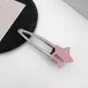 Dopamina Doce Garota Cool Y2K Grampo de Metal Estrela de Cinco Pontas Franja Cabelo Quebrado Presilha Bico de Pato Barraca Acessórios de Cabelo de Um Dólar