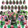En stock Decoración de Fiesta Temática de Bruja Malvada Mágica Bandera de Cumpleaños Pastel Inserto Globo Espiral traje