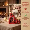 Portafotos con forma de corazón transfronterizo, adorno de escritorio impreso en 3D, soporte de plástico para fotos con tema Polaroid LOVE, decoración