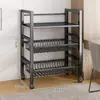 Estante de almacenamiento de verduras de varios niveles de pie para la cocina, estante de utilidad doméstico multifuncional, estante de almacenamiento de bocadillos para montaje en pared