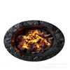 Alfombra Redonda para Hoguera de Terciopelo de Cristal Amazon Alfombra de Sala de Estar Sofá Redondo Mesa de Café Manta Cesta Colgante Manta Alfombra Decorativa