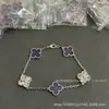 Produto novo de alta qualidade, pulseira de trevo de quatro folhas com cristal rosa e cinco flores, colar e brincos de ágata com madrepérola rosa banhados a ouro 18K real para mulheres