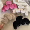 Estilo Marrón Clip de Agarre de Felpa Clip Grande para Cabello en Espiral Elegante y Elegante Recién Llegado Clip de Tiburón Tocado