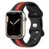 Para Apple Applewatch reloj Ultra hebilla de mariposa desplegable silicona de dos colores iwatch s8 correa