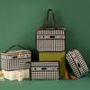 Bolsa de Maquiagem Pied-de-Poule Feminina Grande Capacidade Portátil Nova para Viagem Impermeável de Mão Tamanho Grande Bolsa de Armazenamento Bolsa de Lavar Venda por Atacado