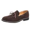 Mocasines de Negocios de Primavera Nuevos Transfronterizos para Hombre Estilo Británico Zapatos Anti-terciopelo Estilo Coreano Zapatos Slip-on