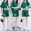 Conjunto Casual Feminino Shorts Roupa Esportiva Moda Tamanho Grande Camiseta Manga Curta Conjunto de Duas Peças Tendência Verão Conjunto Manga Curta