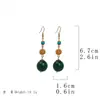 Pendientes Artísticos Retro Asimétricos de Corazón de Joyería Vintage de Segunda Mano Pendientes Trendy Coloridos de Perla de Vidrio Resistentes