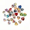 Joias para Nail Art Coração Cristal de Vidro Diamante Adesivos para Unhas Decoração de Roupas com Diamantes Sapatos e Chapéus Acessórios Feitos à Mão Diamante Coração de Pêssego com Fundo Pontiagudo