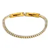 Pulseira de Mão de Luxo Elegante Personalizada Tendência Nova Entrada Transfronteiriça Europeia e Americana Aço Inoxidável Banhado a Ouro 18K Olho de Cavalo Zircônia