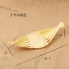 Decoración de Presentación de Sashimi Japonés Valla de Tejido de Bambú Exhibidor de Mariscos Cesta de Tejido de Seda de Bambú Tubo de Bambú Balsa de Bambú Herramientas de Presentación