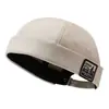 Sombrero de piel de melón sin ala con etiqueta de tela de nuevo estilo para primavera y otoño, para hombres y mujeres, estilo hip-hop coreano, estilo callejero, estilo retro