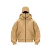 Sudadera con capucha y cremallera para hombre, marca de moda DIY Light Board, temporada de primavera y otoño, forro polar, diseño de capucha de doble capa