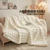 Manta de sofá de veludo cotelê para home office, manta de pelúcia para cama, manta individual para casa, manta para cochilo de outono e inverno, manta para ar condicionado