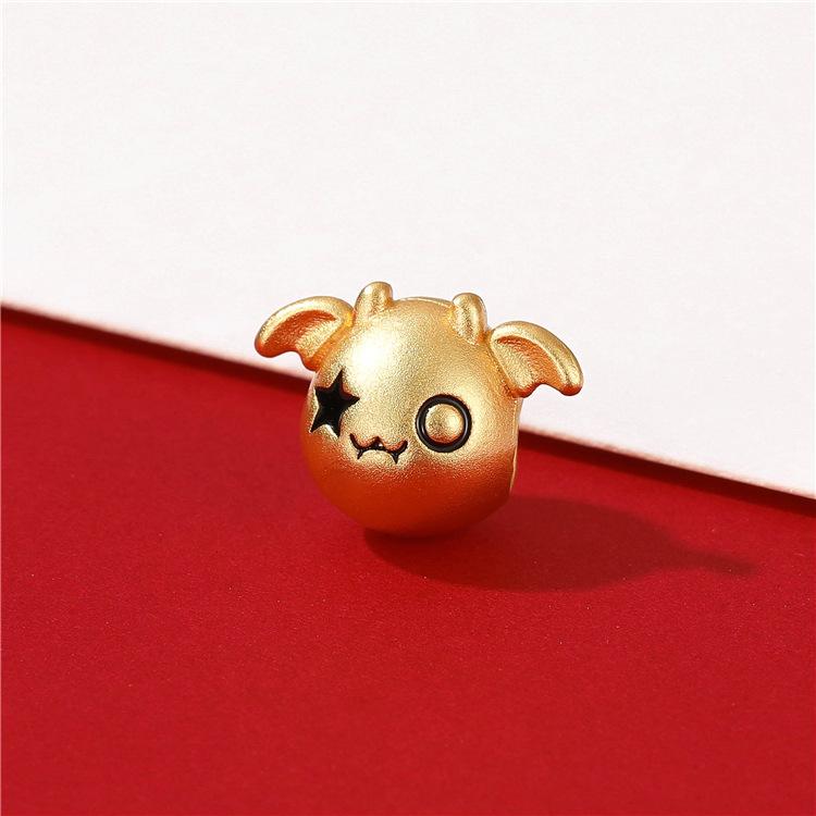 国潮沙金串珠手链配件