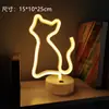 Lâmpada de Mesa para Modelagem LED Neon Transfronteiriça Lâmpada de Atmosfera Celebridade da Internet Decoração de Quarto para Festas de Natal Lanterna