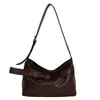 Bolso de Motocicleta con Hebilla Retro para Mujer, Nuevo Estilo Coreano Otoño e Invierno 2025, Bolso de Hombro de Gran Capacidad, Bolso Tote Elegante y de Moda