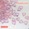 Sal marinho rosa gelo cristal transparente fundo pontudo diamante flash super fada coração torto borboleta quadrado gordo fundo transparente joias para unhas de vidro atacado