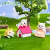 Paisaje en miniatura, figura de gatito creativo y adorable acostado, accesorio de decoración DIY para casa de muñecas de jardinería, pequeño adorno de escritorio