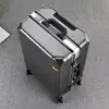 Maleta Nueva 2023 Estudiante Marco de Aluminio Maleta de Ruedas Rueda Universal Cremallera con Contraseña para Hombres y Mujeres Equipaje Resistente Estuche de Basura