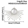 Colgante de Sol de Acero Inoxidable con Incrustación de Concha Natural, Colgante de Collar de Diseño de Nicho de Lujo Ligero Accesorio de Joyería