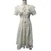 Comércio Exterior Transfronteiriço Tk Roupas Femininas 2026 Verão Novo Estilo Luxo Leve Retrô Crochê Francês Vazado Renda Solúvel em Água Vestido