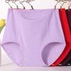 3264 Roupa Íntima Vermelha Benmingnian Algodão Puro Cintura Alta Shorts de Algodão para Mulheres de Meia-Idade Mãe Tamanho Plus para Meia-Idade e Idosos
