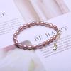 Pulsera de perlas naturales reales de plata esterlina S925, pulsera de plata de cuerpo completo, pulsera de perlas de gato con concha de plata rota