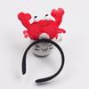 Diadema de Cabeza de Cangrejo de Celebridad Cibernética Animal de Peluche Lindo Divertido Cangrejo Dibujo Animado Diadema de Promoción para Festival Tarjeta para el Cabello Adorno para la Cabeza para Mujeres