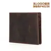 Billetera Transfronteriza de Moda Hecha de Cuero Crazy Horse de Primera Capa 80% de Descuento Billetera Corta para Hombre Piel Genuina de Vaca Clip para Dinero Billetera para Monedas