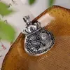 Bolsa de la Suerte Vintage Colgante de Plata para Mujer Plata de Ley 999 Colgante Personalizado de Carpa Collar Largo Dragón y Fénix Auspicioso Bolsa de Dinero Hueca