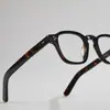 Lentes retro marco cuadrado japonés placa hecha a mano hombres y mujeres se pueden equipar con altura carey americano liso