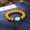 Nuevos Lanzamientos: Pulsera de Cuentas de Vidrio Rojas Combinadas con Ágata Dzi de Nueve Ojos, Pulsera de Vidrio Vintage al por Mayor