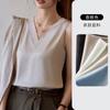 Camisola de Mujer Tipo Seda Traje de Ropa Exterior Ropa Interior Verano Delgada Ajustada Base Acetato Satén Top