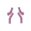Nuevos Pendientes Pequeños y Exquisitos de Circonia de Color Dopamina Aguja de Plata S925 Lujo Elegante Lujo Accesible Pendientes de Gama Alta