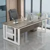 Escritorio simple de una persona para gerente, escritorio de computadora, escritorio minimalista moderno para supervisor, juego de escritorio y silla de oficina