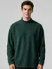 2026 Camiseta Térmica de Fleece Dupla Face Amazon Transfronteiriça Meia-Gola para Homens, Camiseta Masculina Quente de Manga Longa com Forro de Fleece