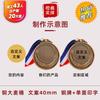 Medallas de aleación de zinc en puntos Juegos enumerados Medallas de oro, plata y bronce Medallas de jardín de infantes Medallas para niños enumeradas