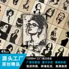 49 Piezas de Pegatinas de Silueta Femenina de Lápiz de Carbón Retro, Arte de Retrato en Blanco y Negro, Bloc de Notas DIY, Decoración para Teléfono Móvil, Productos Culturales y Creativos al por Mayor