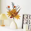 Flores Artificiales, Bayas de Acebo Norteamericano, Combinación de Calabazas, Hojas de Arce, Agujas de Pino, Decoración del Hogar, Halloween, Festival de Primavera, Decoraciones de Navidad, Productos Nuevos