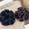 Estilo coreano encaje retro floral exquisito temperamento borde bloqueado tela de intestino grueso goma para el pelo moño coleta suave cuerda para el pelo de la cabeza