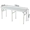 Mesa Plegable de Acero Inoxidable Engrosado Mesa de Comedor Rectangular para el Hogar Banco de Trabajo Comercial Mesa para Puesto de Mercado Nocturno para Barbacoa al Aire Libre